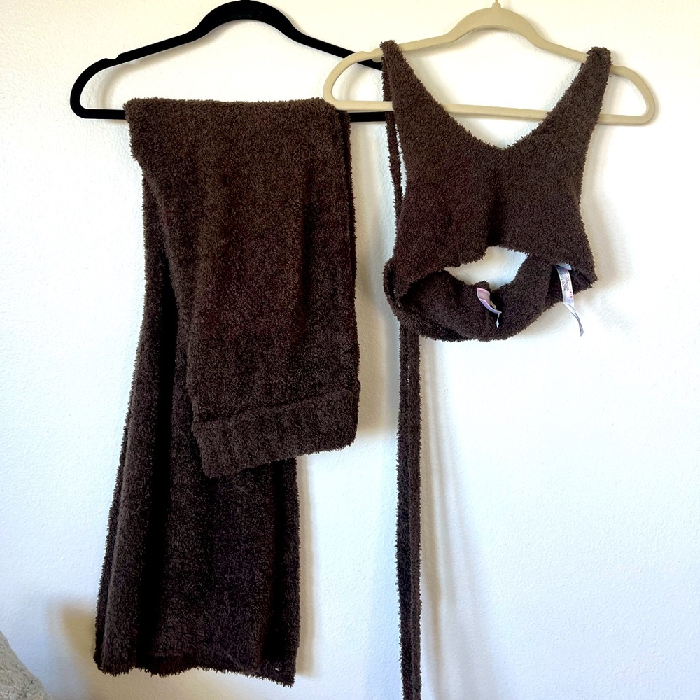 Urban outfitters UO fuzzy loungewear lounge set teddy large